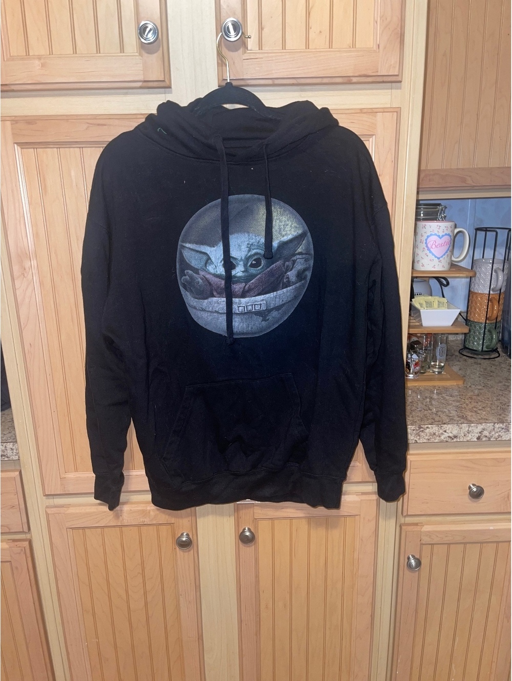 Star Wars baby yoda hoodie preowned size large